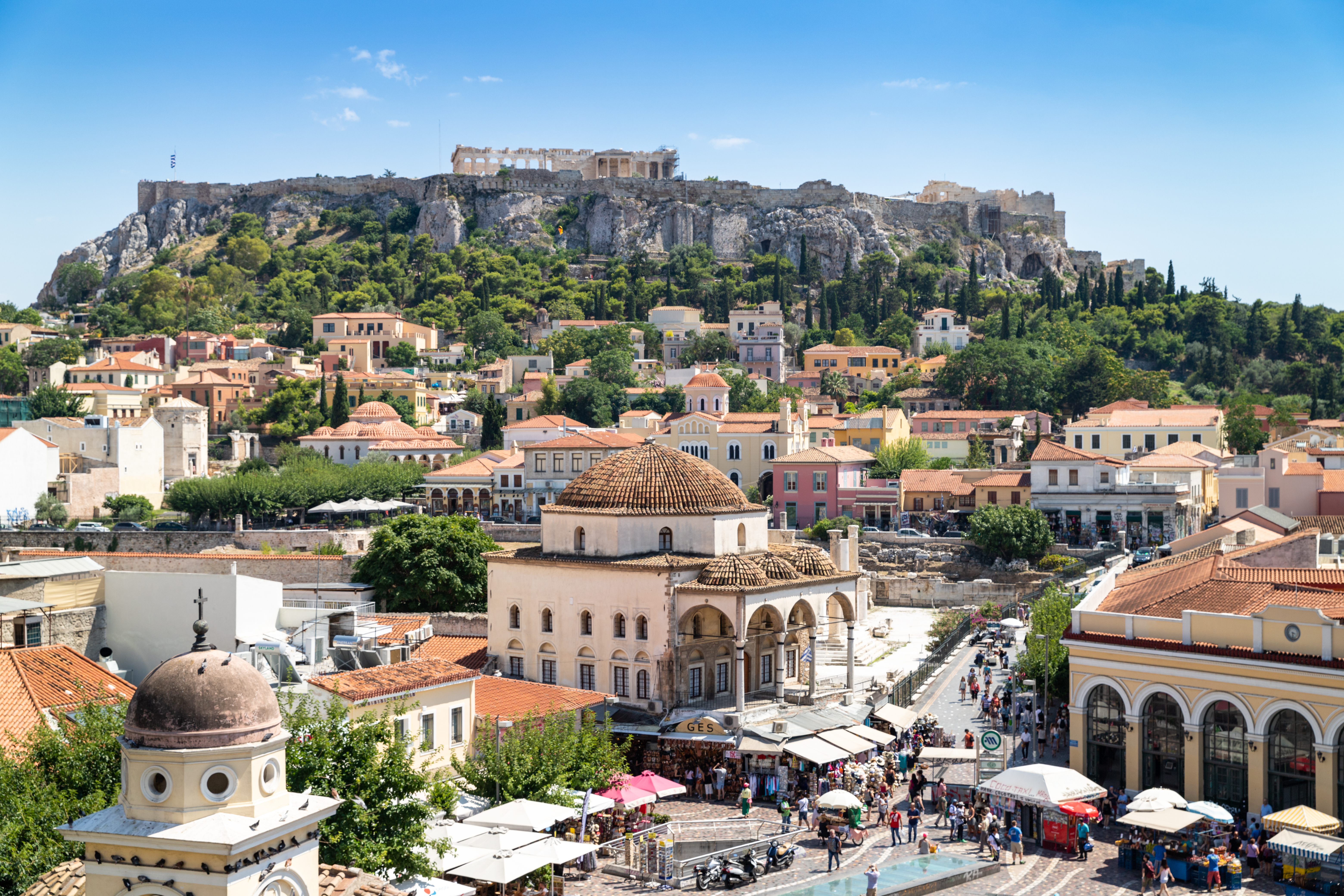 Athens cityscape — host city of the Athens Biennale since 2007.