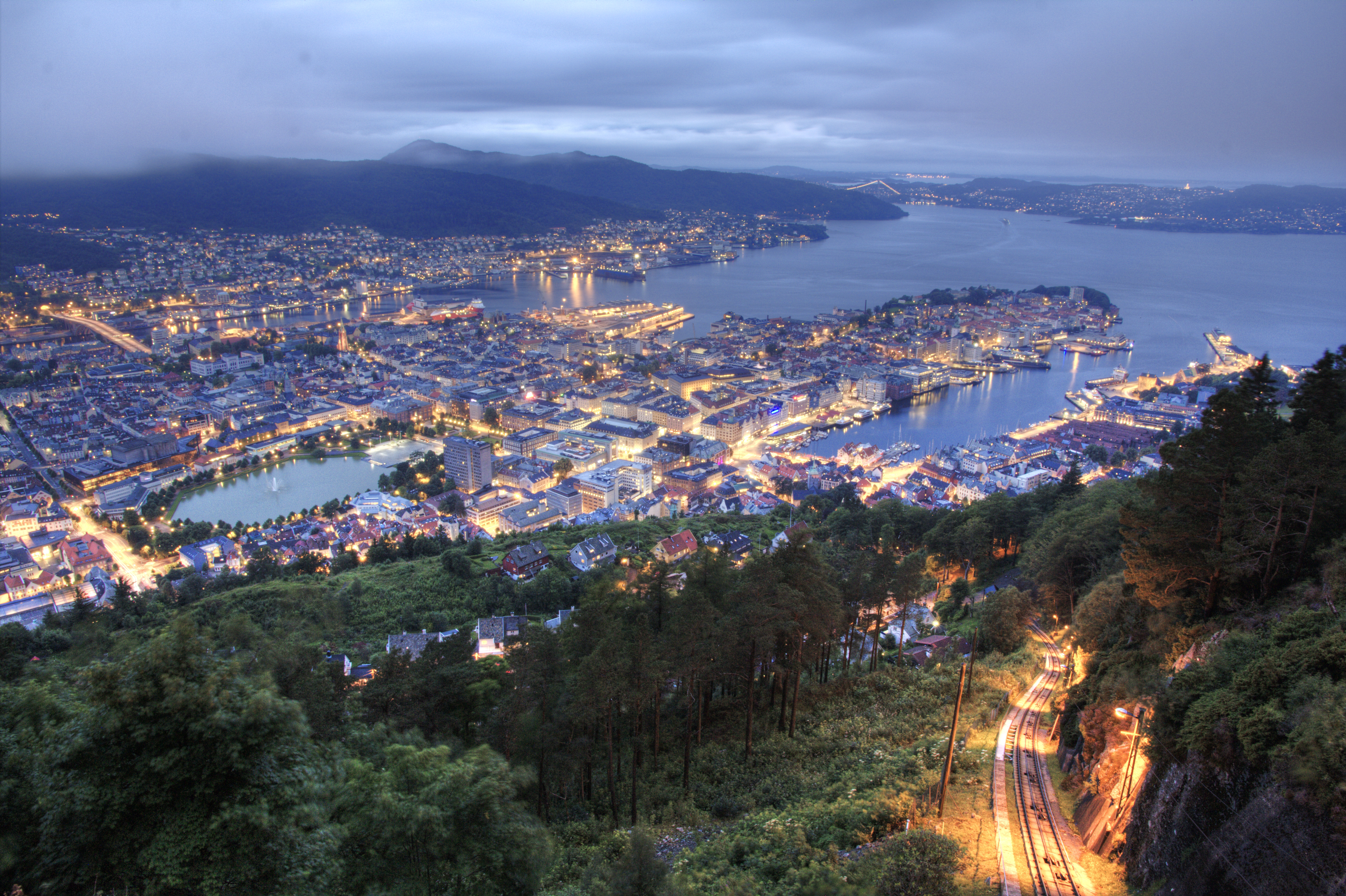 Bryggen — the UNESCO-listed Hanseatic wharf in Bergen, host city of the Bergen Assembly since 2013.