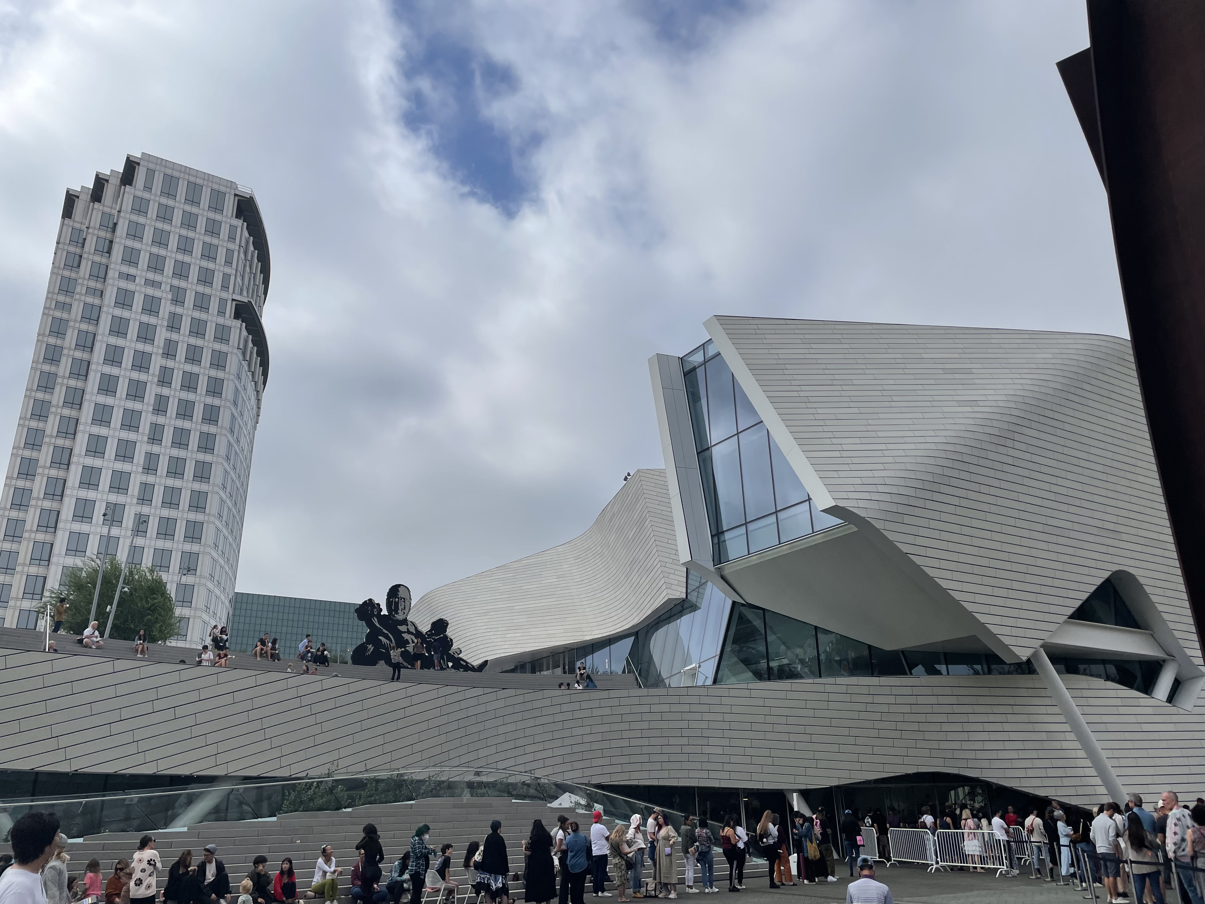 The Orange County Museum of Art's new building in Costa Mesa, designed by Thom Mayne of Morphosis and opened in October 2022 — the institutional home OCMA has prepared for the California-Pacific Triennial.