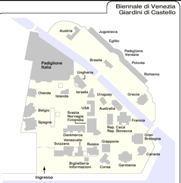 Map of Venice Biennale Venues