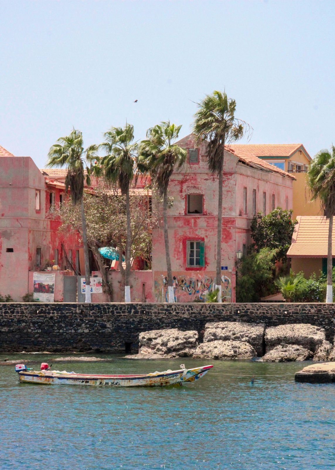 The shore of Gorée, seen from the water